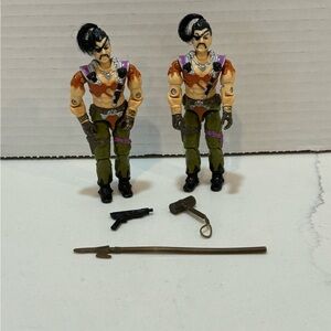 Vintage 1987 GI Joe Dreadnoks Set 2 Figures 3 Accessories Zanzibar Skiff Driver